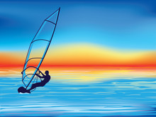 Windsurfing Vector