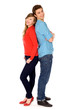 © pikselstock - Happy couple standing back to back
