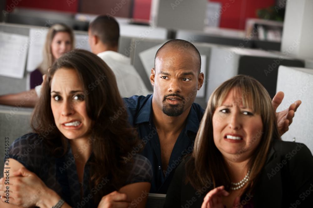 Work Scared Scared Office Workers Stock Photo | Adobe Stock