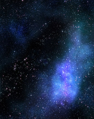 starry deep outer space nebual and galaxy