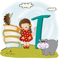 children alphabet letters ' t'