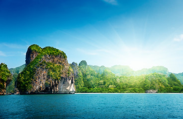 Wall Mural - railay beach in krabi thailand