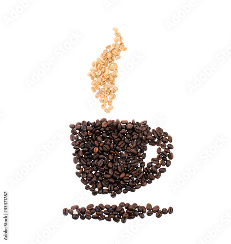 Nowoczesny obraz na płótnie cup of hot coffee