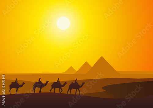 Naklejka - mata magnetyczna na lodówkę Egypte_Pyramides