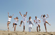 © .shock - happy young  people group have fun on beach