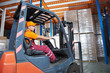 warehouse forklift loader worker