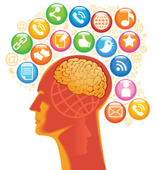Poster - Social-Media-Human-Head-Brain