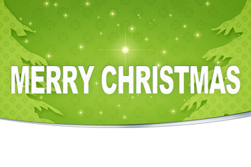 Wall Mural - green christmas card