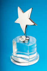 Wall Mural - star award against curtain background