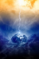 Wall Mural - planet earth in danger
