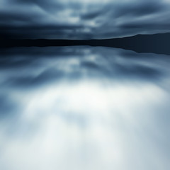 Wall Mural - blue blur lake