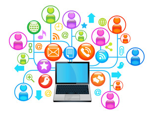 Poster - social network laptop