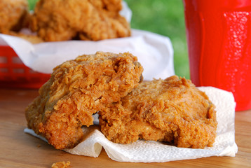 Canvas Print - Fried chicken picnic