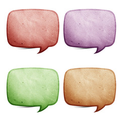 Wall Mural - bubble talk recycled paper craft