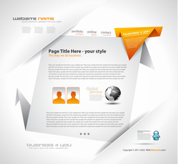 Poster - Origami Website - Elegant Design