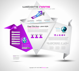 Poster - Origami Website - Elegant Design
