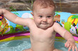 funny kid in the pool