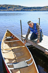 Sticker - Man with canoe