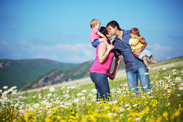 Wall Mural - Happy family