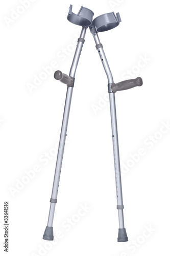 Fotografía Crutches isolated clipping path