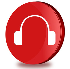 Sticker - Headphone glossy icon