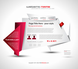 Poster - Origami Website - Elegant Design