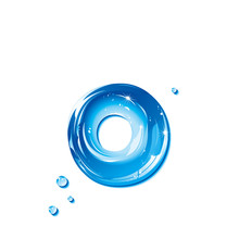ABC Series - Water Liquid Letter - Small Letter O