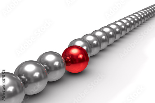 leadership concept on white background. Isolated 3D image