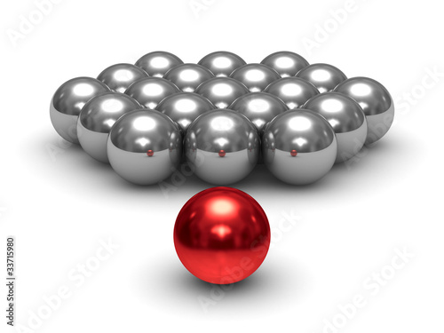 leadership concept on white background. Isolated 3D image