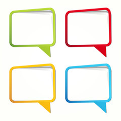 Wall Mural - Labels in the form of an empty frame for your text.