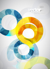 Wall Mural - abstract illustration with circles.