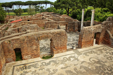 Ancient Roman Baths Of Neptune Mosaic Floors Ostia Antica Rome I