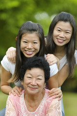 Poster - Senior lady and her daughters