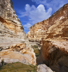 Canvas Print - Magnificent picturesque gorge En-Avdat