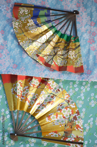 Naklejka dekoracyjna Orientalne wzory wachlarzy