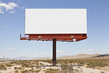 big blank desert billboard