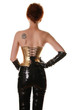 © goldeneden - Fashion Girl in Golden Corset and Shiny Pants