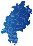 Fototapeta  - Karte Hessen