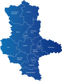 Fototapeta  - Karte Sachsen Anhalt