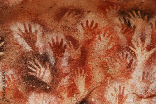 Fotografie, Obraz Arte rupestre - Cueva de las Manos - Argentina