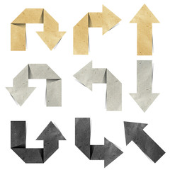 Wall Mural - arrow origami tag recycled paper craft