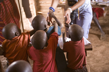 masai children at school