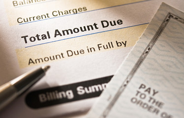 credit card statement and check
