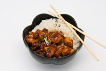 Rice With Chicken Teriyaki