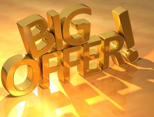 Poster - 3D Big Offer Text