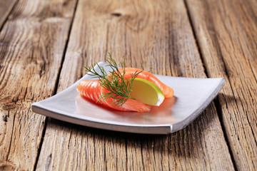 Canvas Print - Smoked salmon appetizer