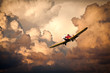 aereo nelle nuvole