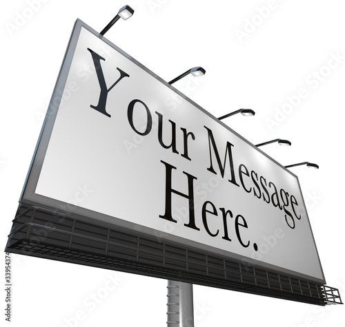 Fotografía Your Message Here - Advertisement of Product on Billboard