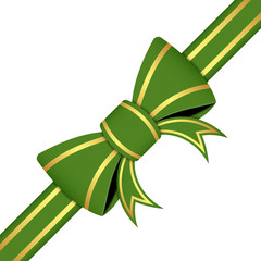 Green Diagonal Bow