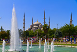 Fototapeta  - Blue Mosque, (Sultanahmet Camii), Istanbul, Turkey